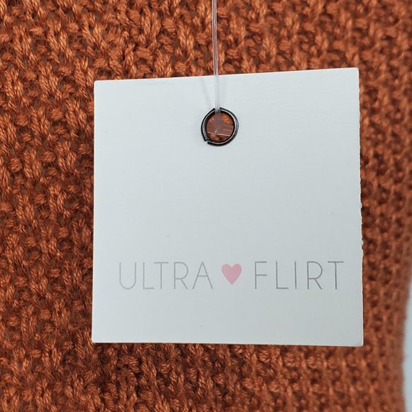 Ultra Flirt Crochet Knit Tie Halter Neck Dress NEW NWT Size S (Juniors) - Picture 9 of 13